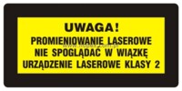 KB001 Ostrzeżenie przed promieniami laserowymi