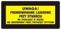 KB001 Ostrzeżenie przed promieniami laserowymi