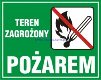 OB005 Znak Teren zagrożony pożarem