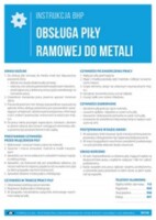 INS138 Instrukcja Obsługa piły ramowej do metali