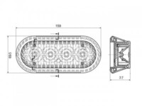 Lampa MAKROLED 12/24V bezbarwny klosz/światło żółte