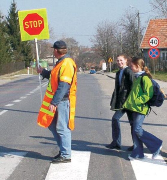 Tarcza STOP do przeprowadzania dzieci