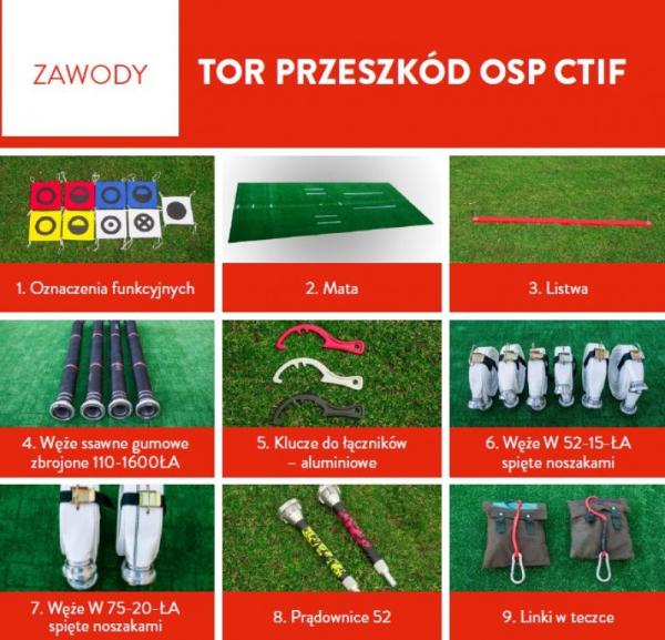 Sprzęt do toru przeszkód OSP CTIF