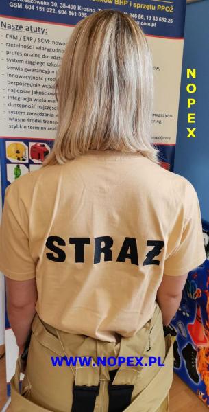 Koszulka tshirt Straz-Straz piaskowa