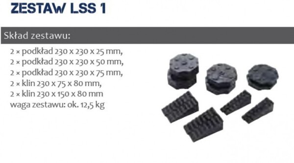 Zestaw klinów i podkładów LSS1