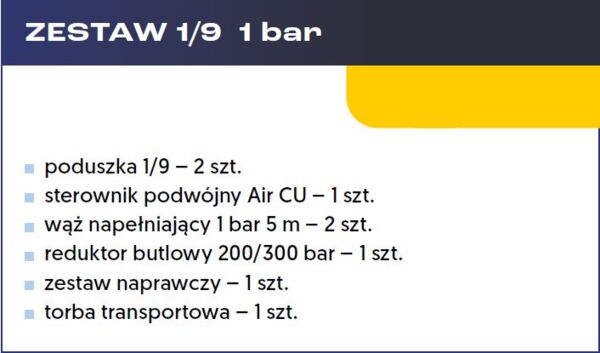 Zestaw poduszek 1/9 1bar