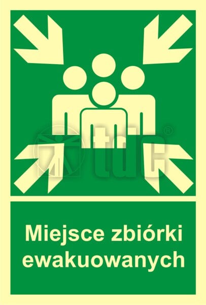 AC 001 Wyjście exit znak BHP