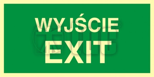 AC 001 Wyjście exit znak BHP