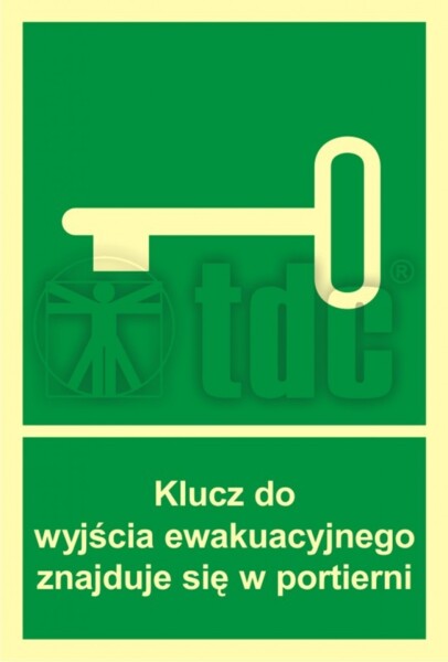 AC 001 Wyjście exit znak BHP