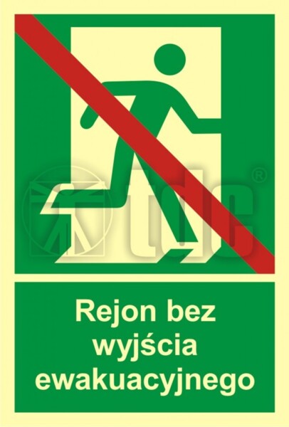 AC 001 Wyjście exit znak BHP