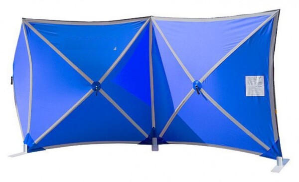 Parawan ochronny GT 030 z odblaskami niebieski 1,8x1,8m