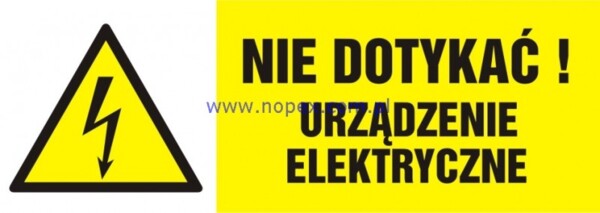 HB001 Nie dotykać urządzenie elektryczne