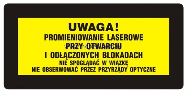 KB001 Ostrzeżenie przed promieniami laserowymi