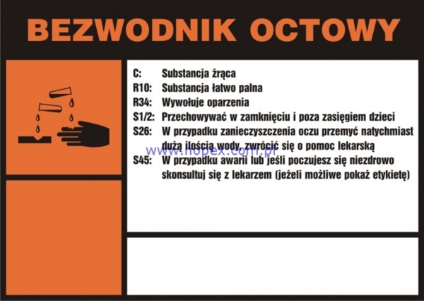 LA004 Znak Substancja wysoce łatwopalna F