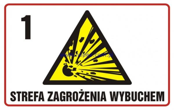 NC002 Znak Strefa zagrożenia wybuchem