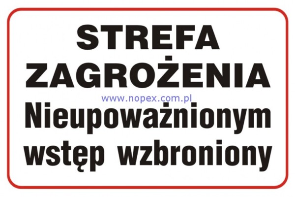 NC002 Znak Strefa zagrożenia wybuchem