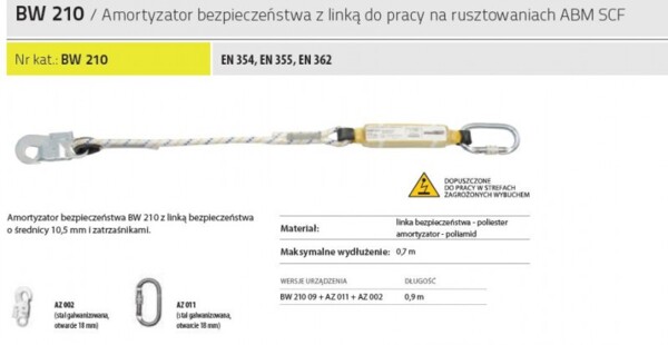 Amortyzator bezpieczeństwa BW 210 0,9 m