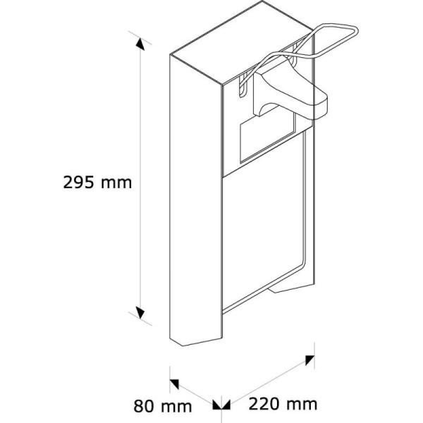 D9 Metalowy dozownik płynów dezynfekcyjnych 500 ml