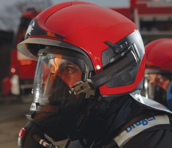 Hełm strażacki Draeger HPS 7000 PRO PL1 czerwony