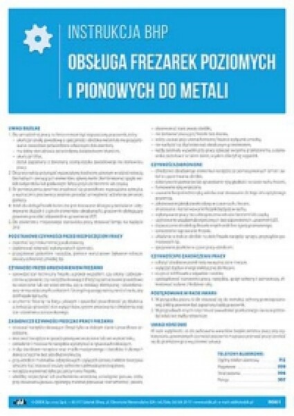 INS031 Obsługa frezarek poziomych i pionowych do metali