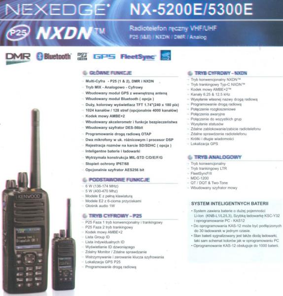 Radiotelefon cyfrowo-analogowy NX-5200E NX-5300E