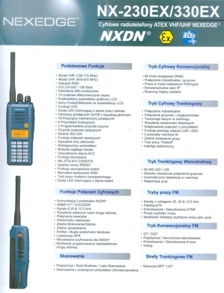 Radiotelefon ATEX NX-230EXE Ex