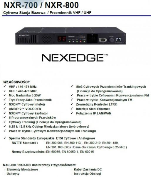 Stacja bazowa cyfrowa Nexedge NXR-800 E